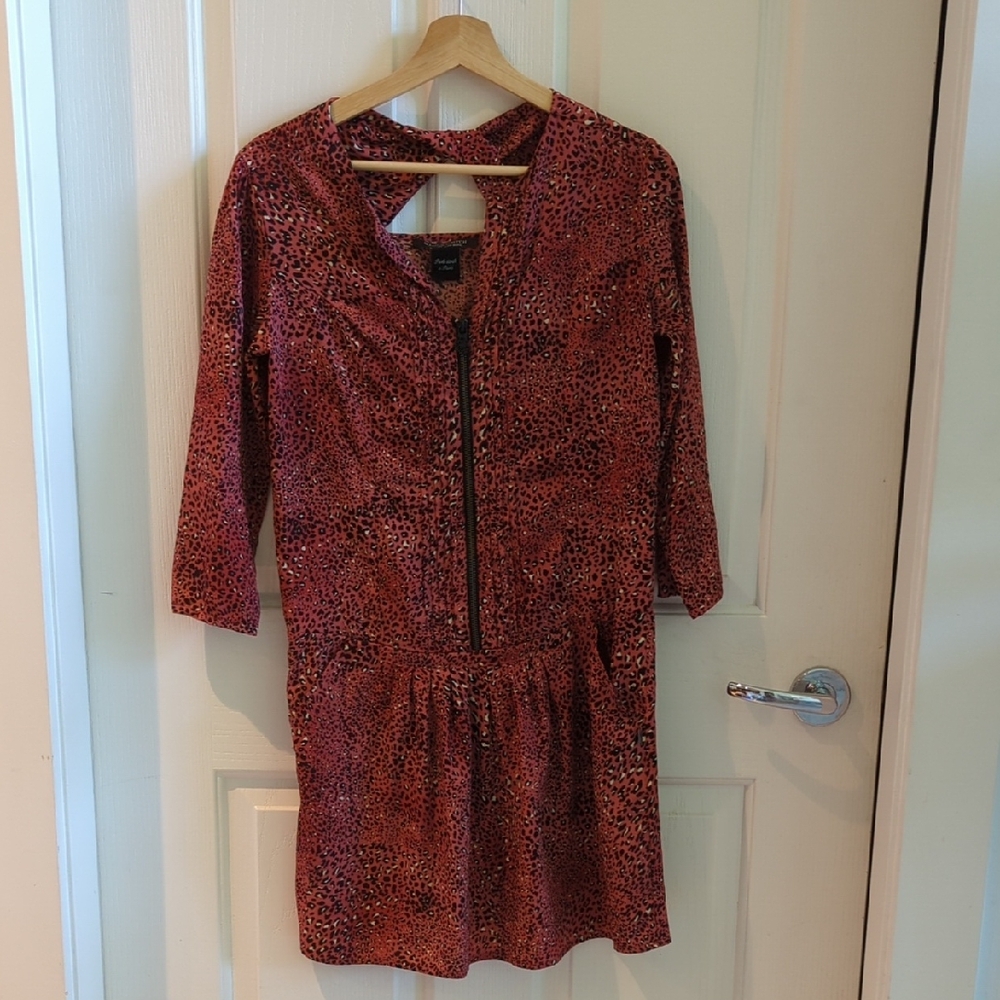 Scotch & Soda Red Leopard Print Dress